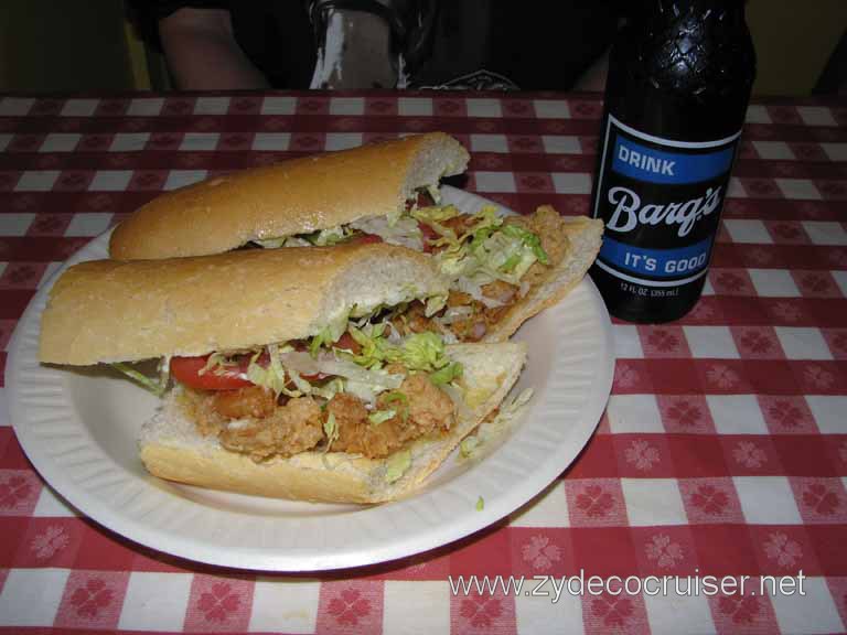 021: Johnny's Pobys, New Orleans, LA - Shrimp poboy and a Barq's rootbeer