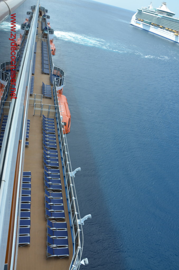 210: Carnival Magic, BC5, John Heald's Bloggers Cruise 5, Grand Cayman, View from our Balcony, Thrusters are working, 