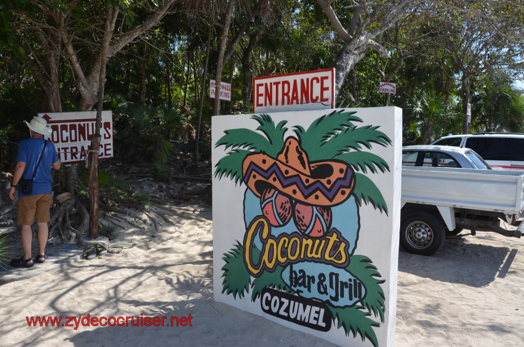 182: Carnival Magic, BC5, John Heald's Bloggers Cruise 5, Cozumel, Island Taxi Tour, Coconuts Bar and Grill, 