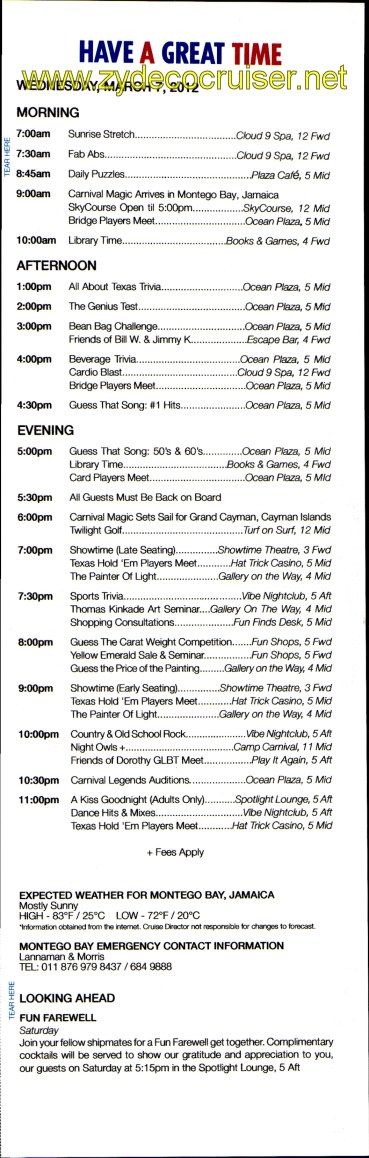 Carnival Magic Fun Times Day 4 Page 6