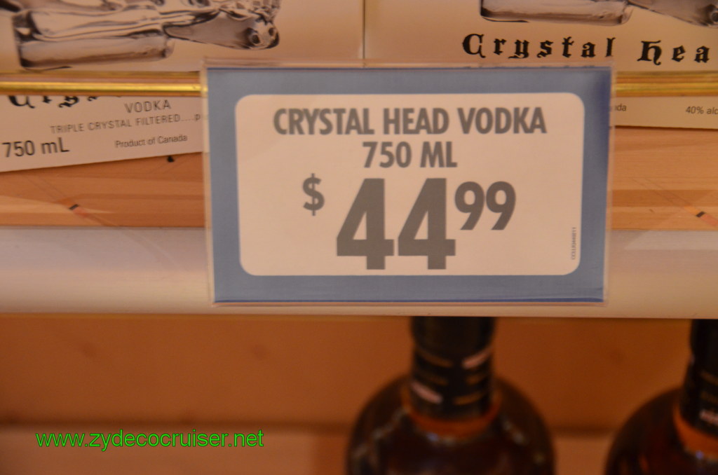 161: Carnival Conquest, Nov 19, 2011, Sea Day 3, Crystal Head Vodka