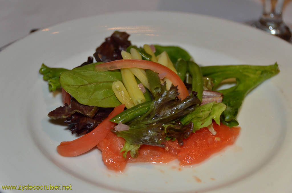 205: Carnival Conquest, Belize, MDR dinner, Green Bean and Roma Tomatoes, 