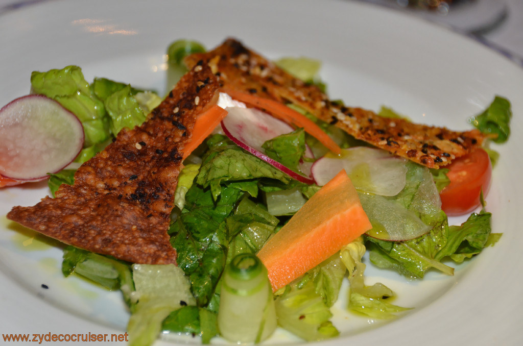 066: Carnival Conquest, Fun Day at Sea 3, MDR Dinner, Arugula, Mint, and Vegetable Salad, 