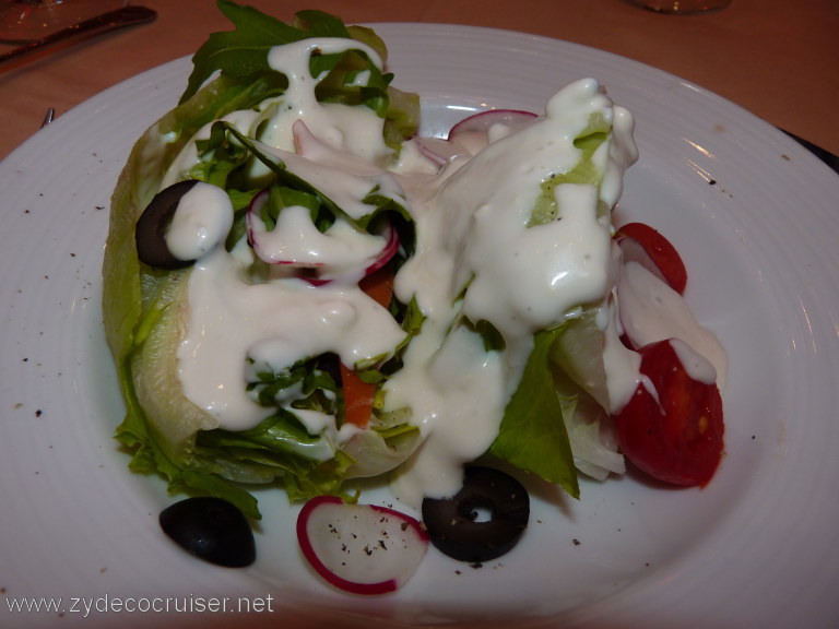 3321: Carnival Dream, Mediterranean Cruise, Civitavecchia, Heart of Iceberg Lettuce salad with Blue Cheese