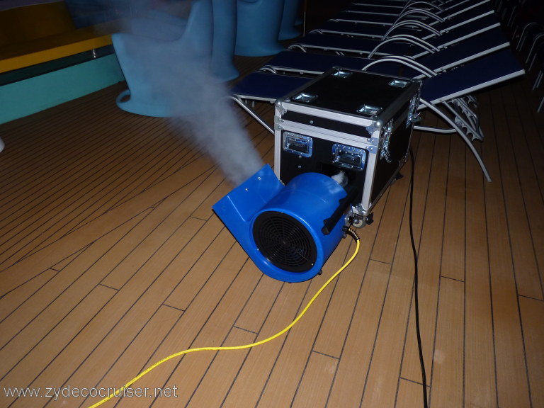 3325: Carnival Dream, Mediterranean Cruise, Civitavecchia, Fog machine for laser show