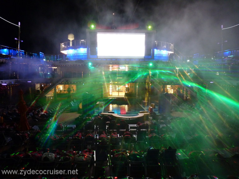 3330: Carnival Dream, Mediterranean Cruise, Civitavecchia, Laser Show