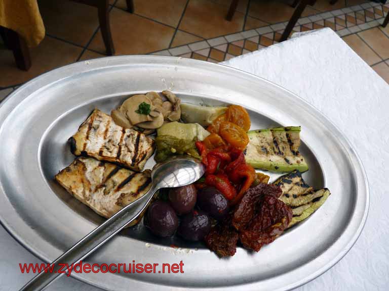5460: Carnival Dream - Messina - Taormina - Lunch - Terrazza Angelo - Our Antipasto (there was more than one plate)