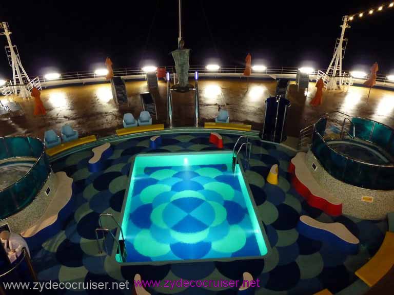 0430: Carnival Dream, Transatlantic Cruise, Barcelona - Carnival Dream at Night, Lido