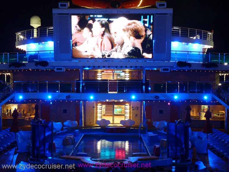 0470: Carnival Dream, Transatlantic Cruise, Barcelona - Carnival Dream at Night, Lido