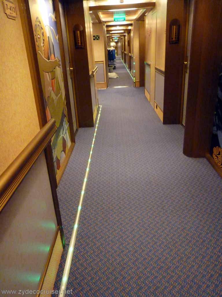 2113: Carnival Dream, Transatlantic Cruise, Emergency lighting was on for some reason. I guess testing before the big inspections.