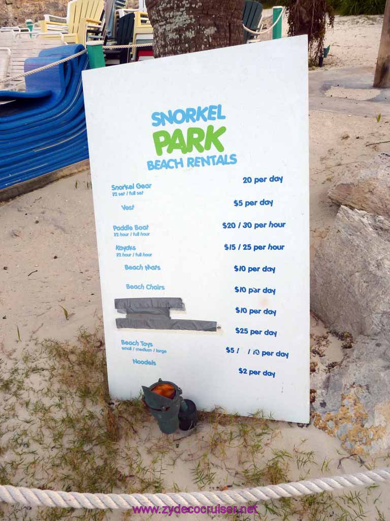 King's wharf, Bermuda, Snorkel Park Prices