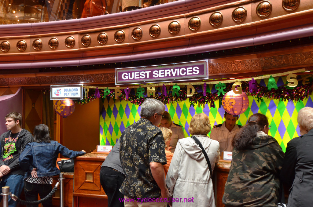 043: Carnival Elation, New Orleans, Embarkation, Guest Services Desk