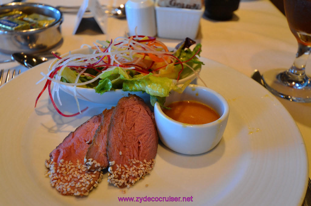 153: Carnival Elation, Fun Day at Sea 1, MDR Lunch, Mongolian Steak Salad, 