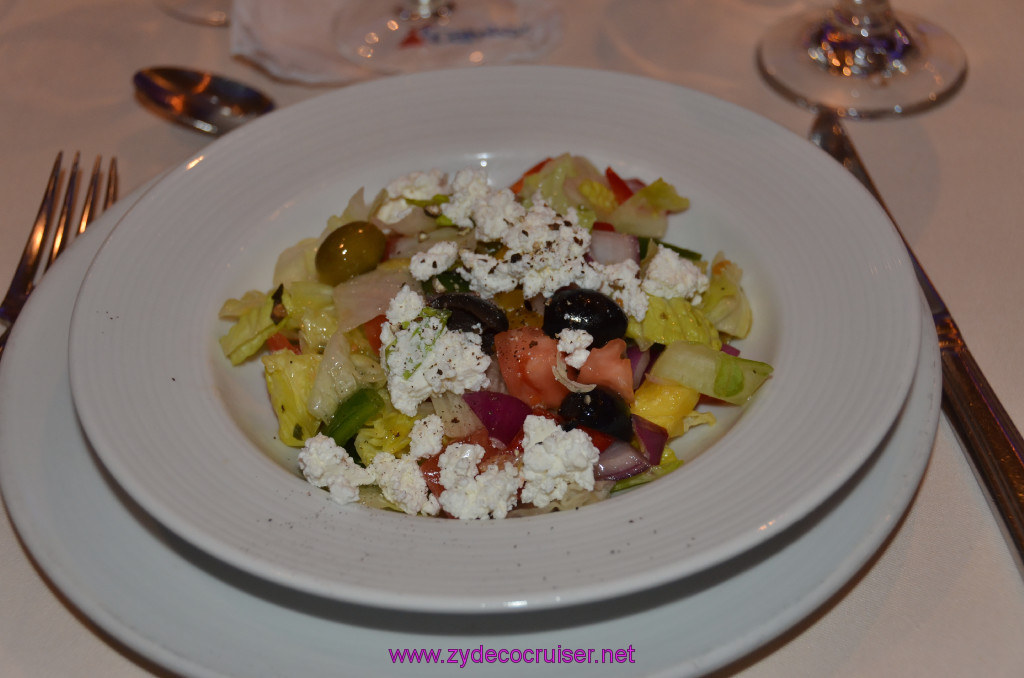 Carnival Elation, MDR Dinner, Greek Farmer Salad, 