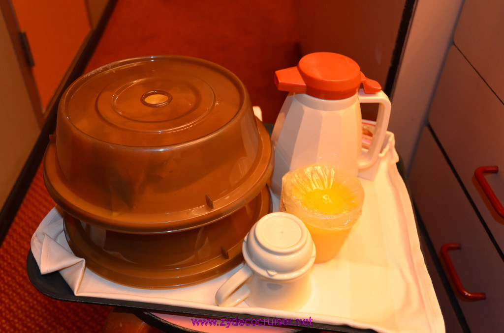 002: Carnival Elation, Progreso, Room Service "Continental" Breakfast, Hot tea, Orange Juice, ...