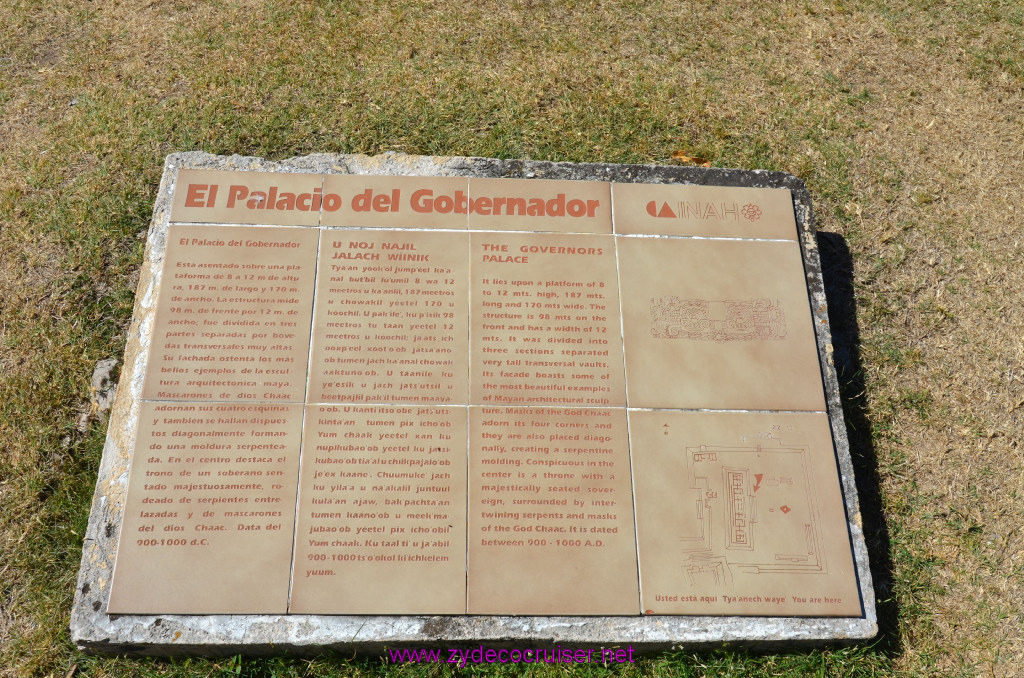 252: Carnival Elation, Progreso, Uxmal, El Palacio del Gobernador, The Governor's Palace, 