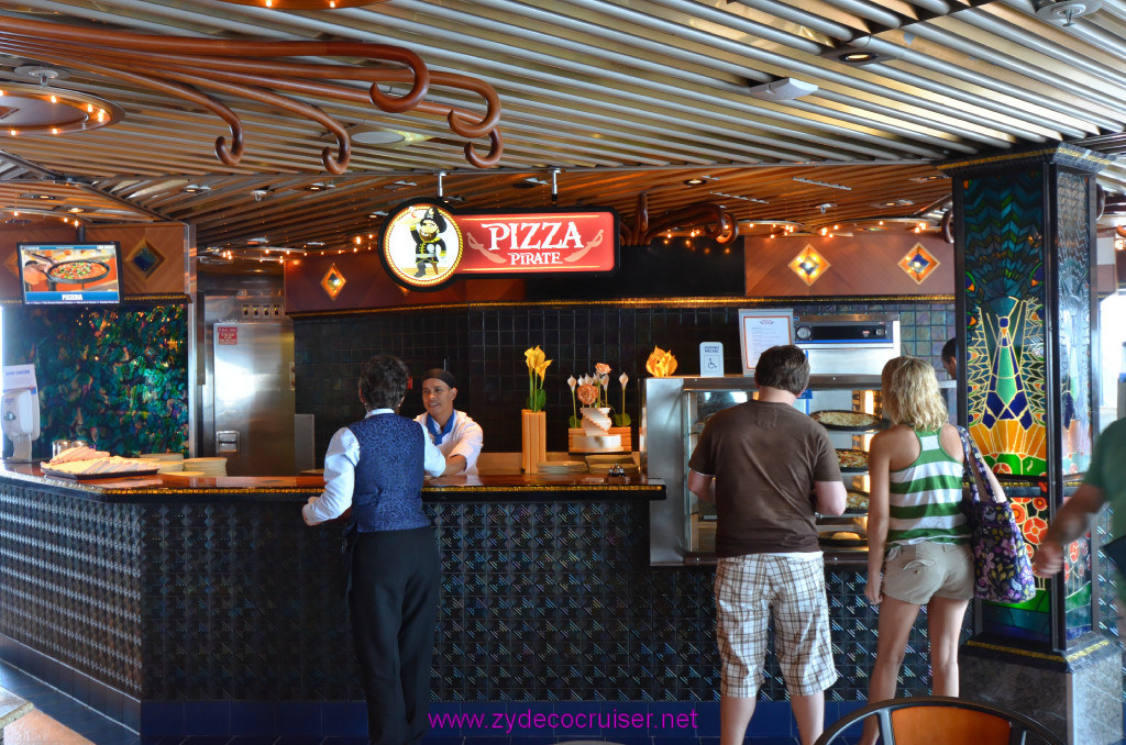017: Carnival Elation Cruise, Fun Day at Sea 1, Lido, Tiffany's Restaurant, Pizza Pirate Pizzeria, 