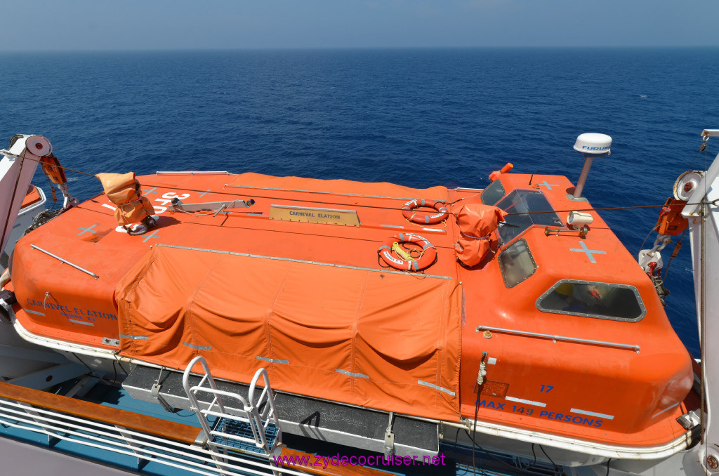 027: Carnival Elation Cruise, Fun Day at Sea 1, Life Boat, 