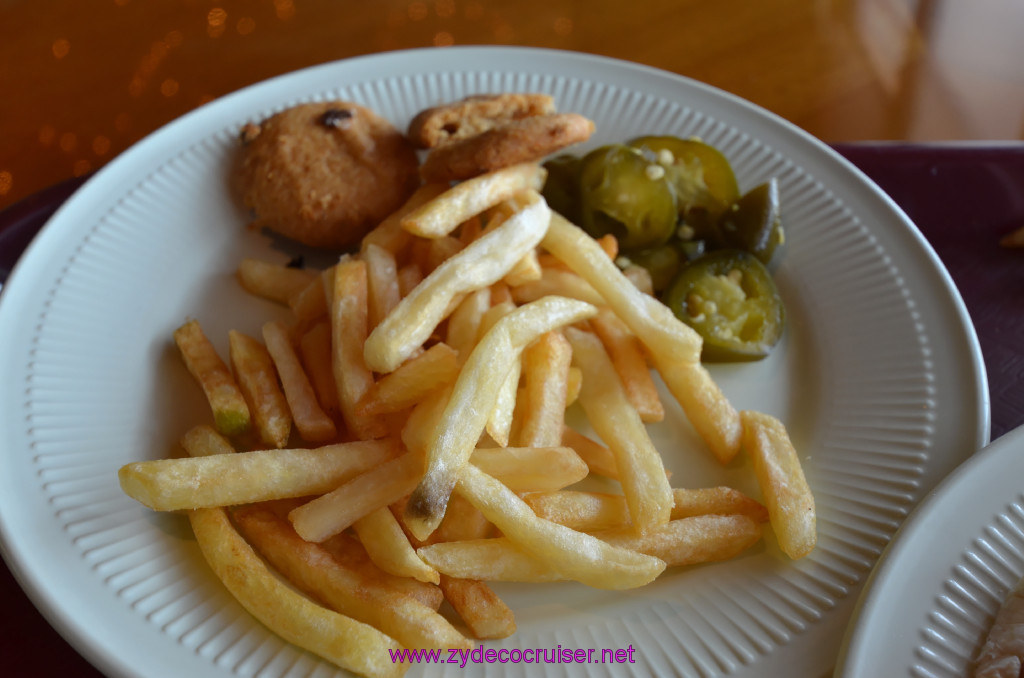 053: Carnival Elation Cruise, Fun Day at Sea 1, French Fries, Jalapeño Slices, Cookies, 