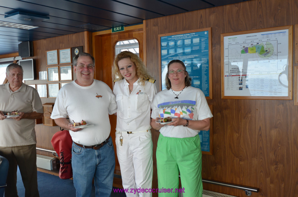 300: Carnival Elation Cruise, Cozumel, Tea on the Bridge with the Captain, with head of Guest Services, 