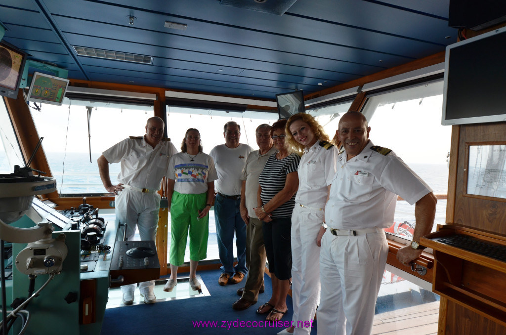 302a: Carnival Elation Cruise, Cozumel, Tea on the Bridge with the Captain, 