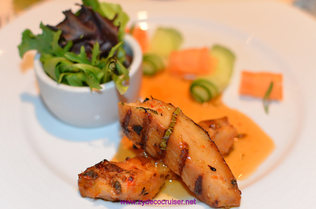 304: Carnival Elation Cruise, Cozumel, MDR Dinner, Chicken Tenders Marinated in Thai Spices, 