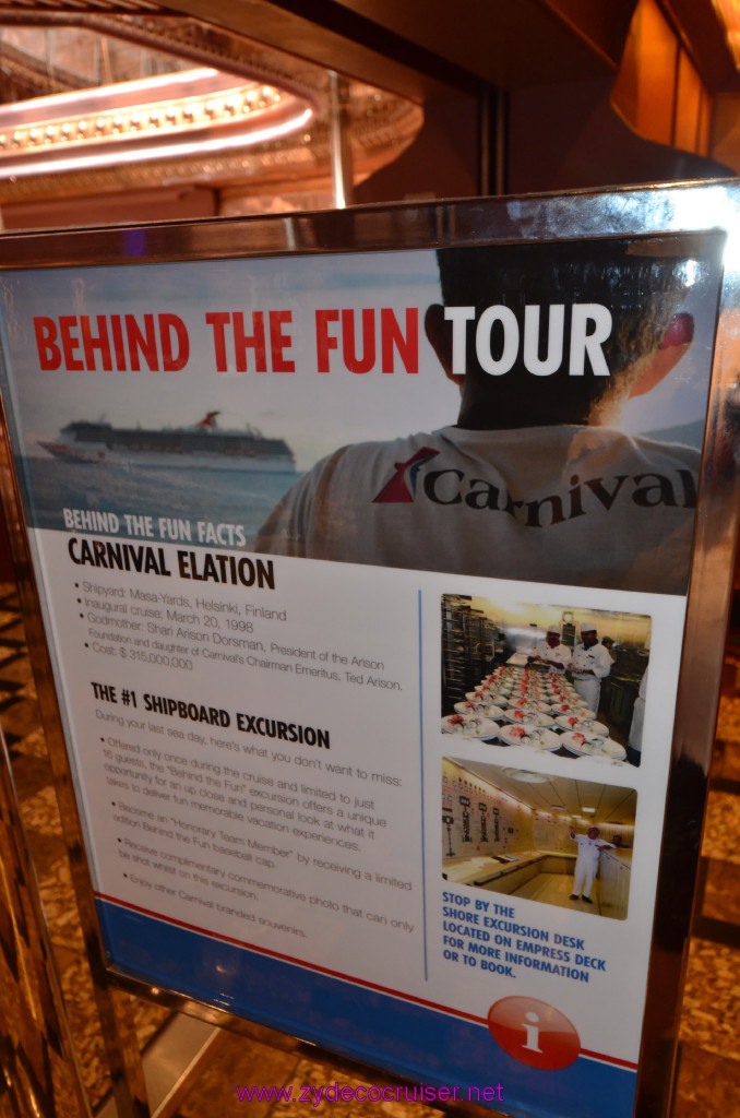 002: Carnival Elation Cruise, Fun Day at Sea 2, Behind the Fun Tour, 