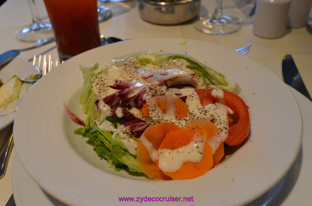 028: Carnival Elation Cruise, Fun Day at Sea 2, Medley of Garden and Field Greens with Blue Cheese, 