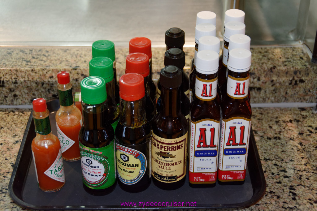 Some condiments available on Lido