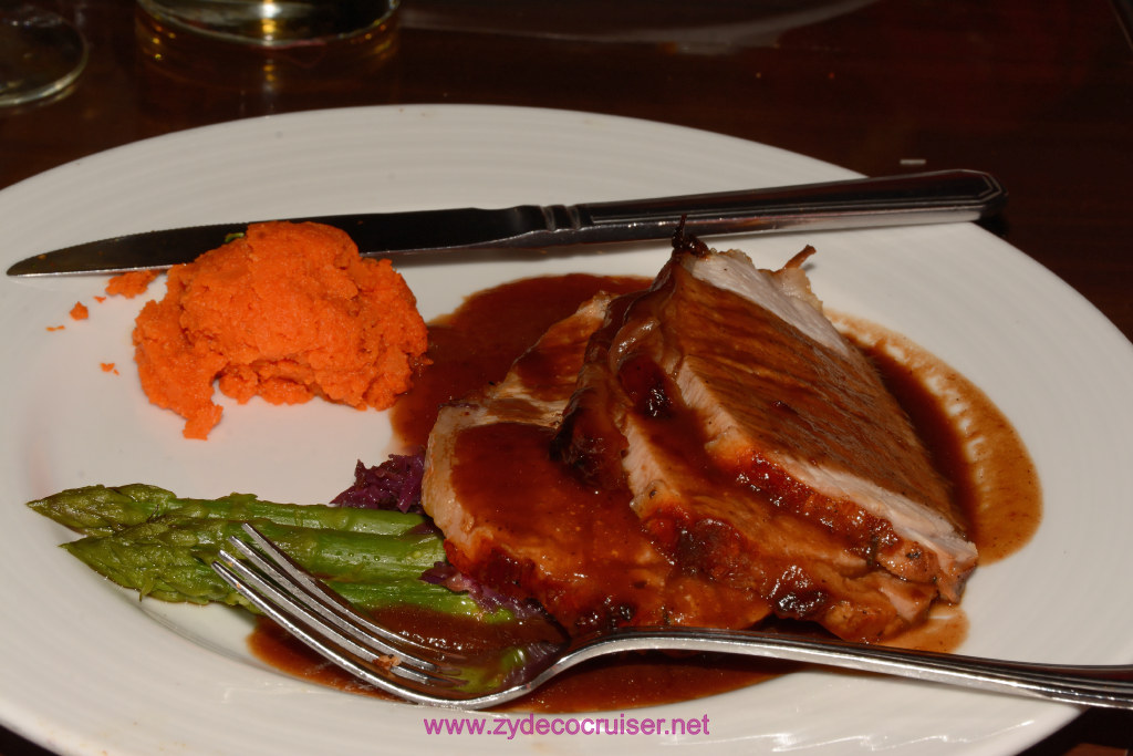 Carnival Freedom, American Table, Dinner 1, Honey Glazed Pork Loin