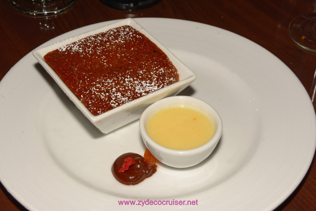 Carnival Freedom, American Table, Dinner 1, Warm Date and Fig Pudding