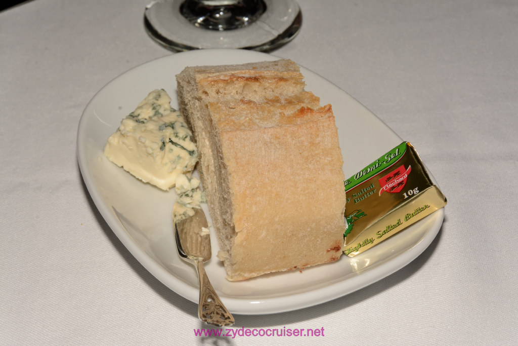 Carnival Freedom, American Table, Dinner 2, Bread, Blue Cheese and Butter Pat