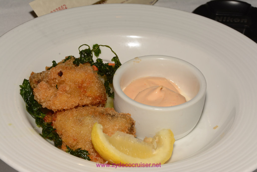 Carnival Freedom, American Table, Dinner 2, Fried Oysters