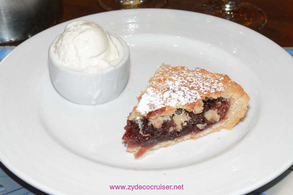 Carnival Freedom, American Table, Dinner 3, Cherry Pie