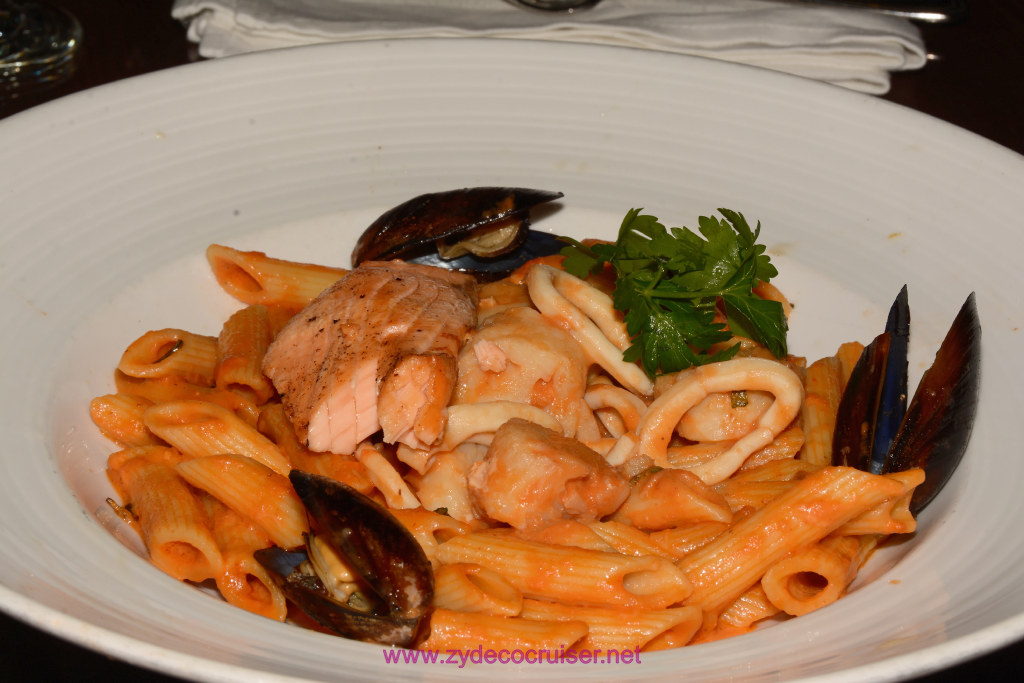 Carnival Freedom, American Table, Dinner 5, Penne Mariscos