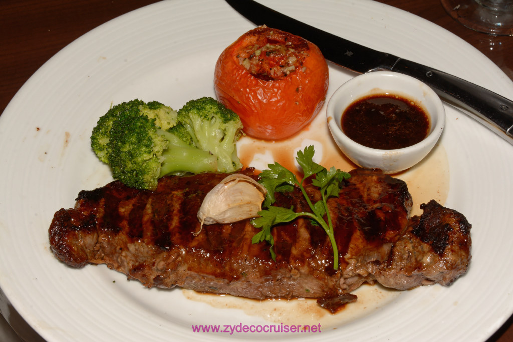 Carnival Freedom, American Table, Dinner 7, New York Strip Loin Steak, $20 Upcharge