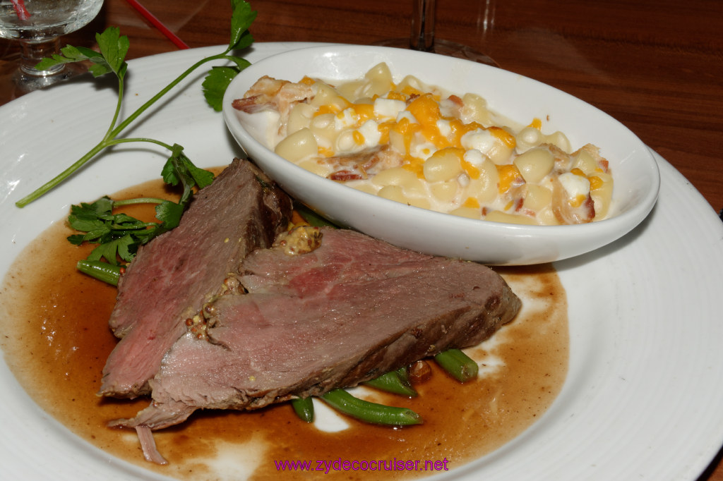 Roasted Beef Tenderloin, with a side of Bacon Mac n Cheese, 