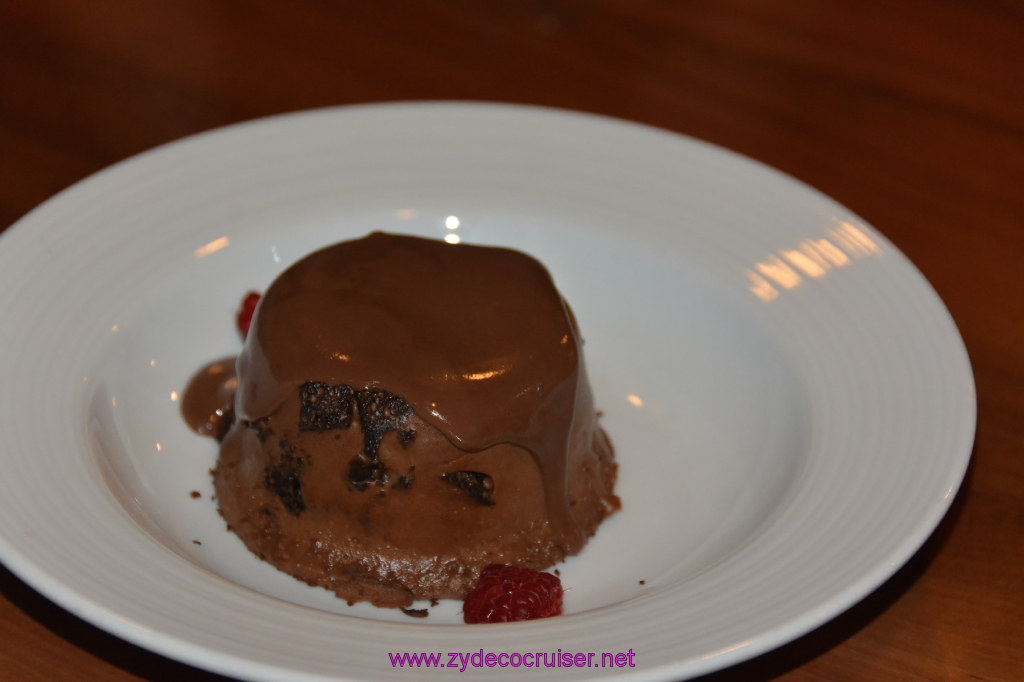 132: Carnival Imagination 4 Day Cruise, Sea Day, MDR Dinner, Chocolate Panna Cotta, 