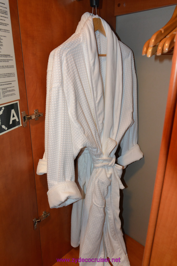 018: Carnival Inspiration 4 Day Cruise, Long Beach, Embarkation, Stateroom, Bathrobes, 