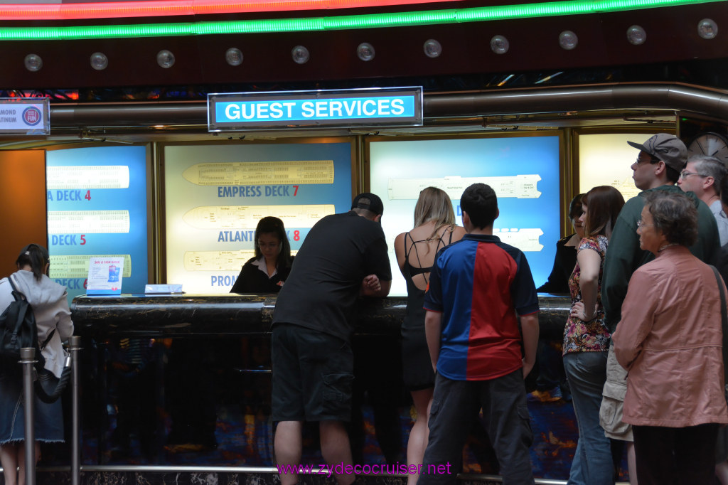 035: Carnival Inspiration 4 Day Cruise, Long Beach, Embarkation, Guest Services Desk, 