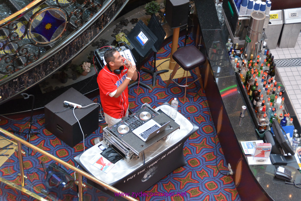 097: Carnival Inspiration 4 Day Cruise, Long Beach, Embarkation, DJ in Lobby, 