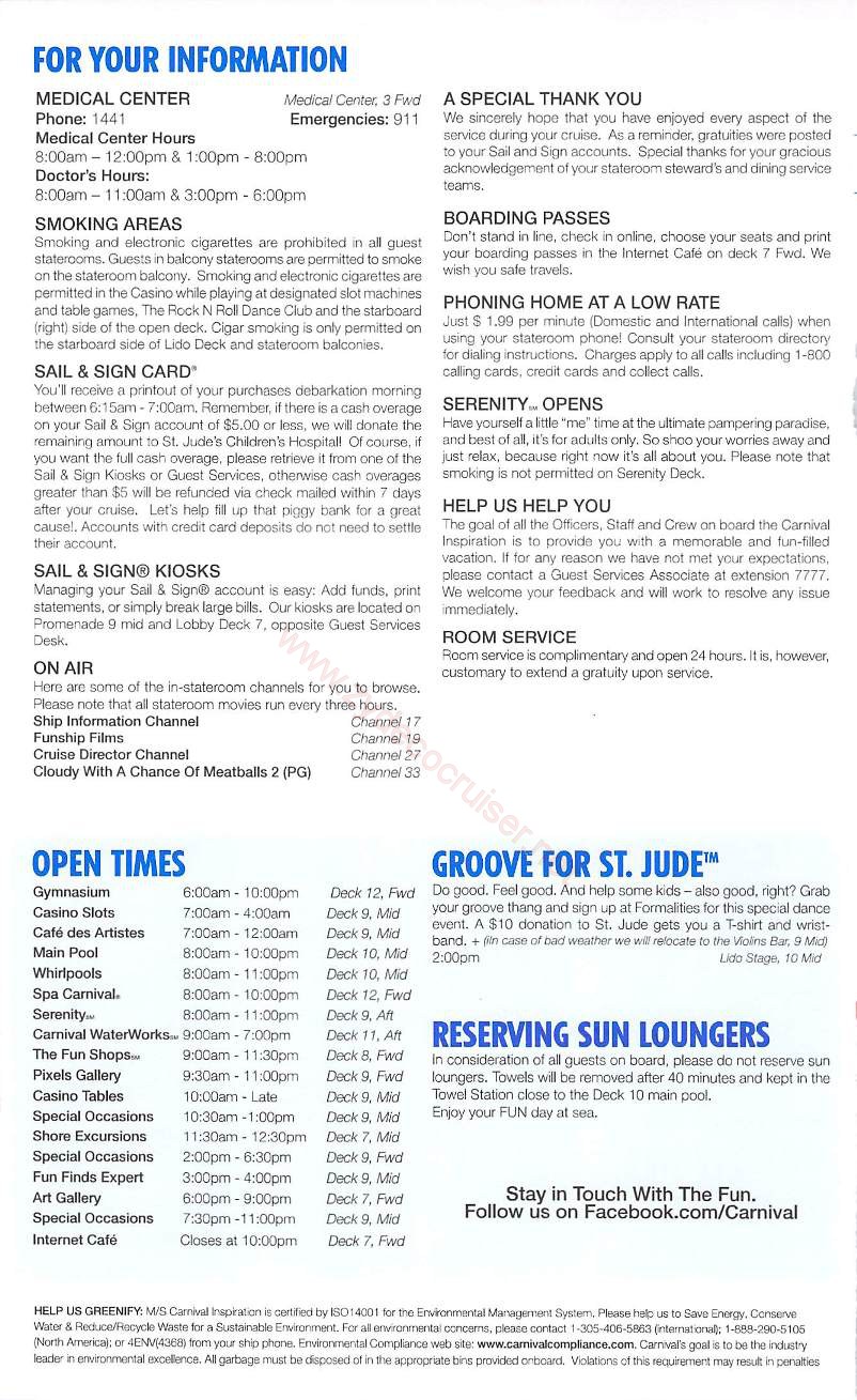 Carnival Inspiration 4 Day Cruise Fun Times Day 4 Page 4