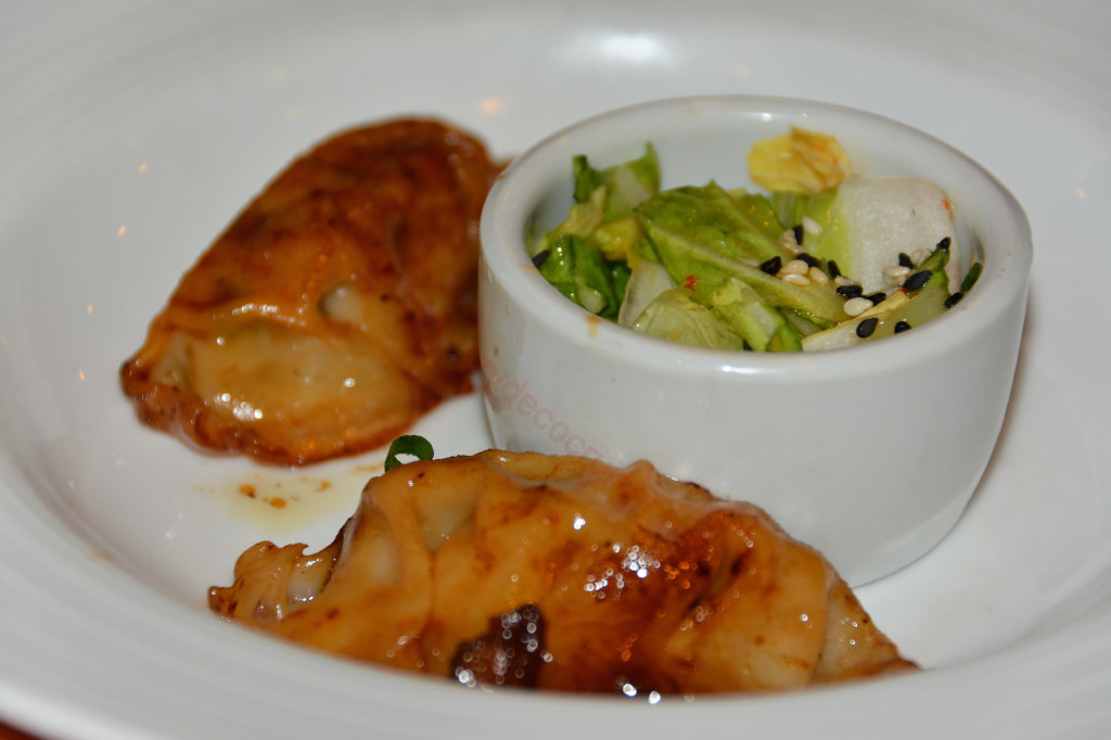 Carnival Inspiration, MDR American Table Dinner, Duck Potstickers