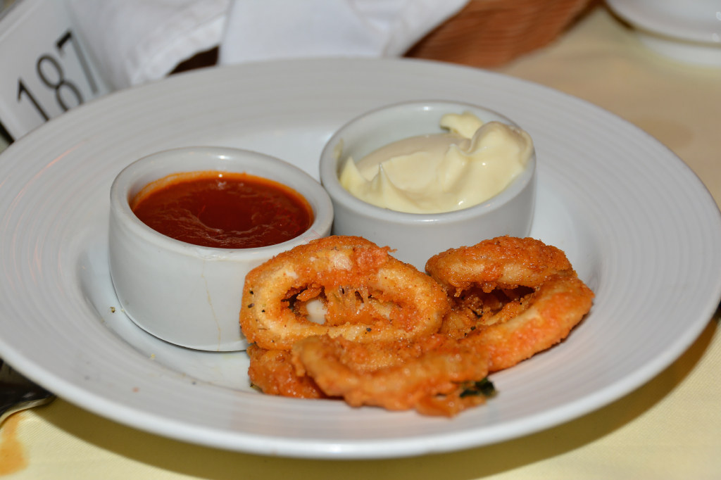 Carnival Inspiration, MDR American Table Dinner, Fried Calamari, serving for one,