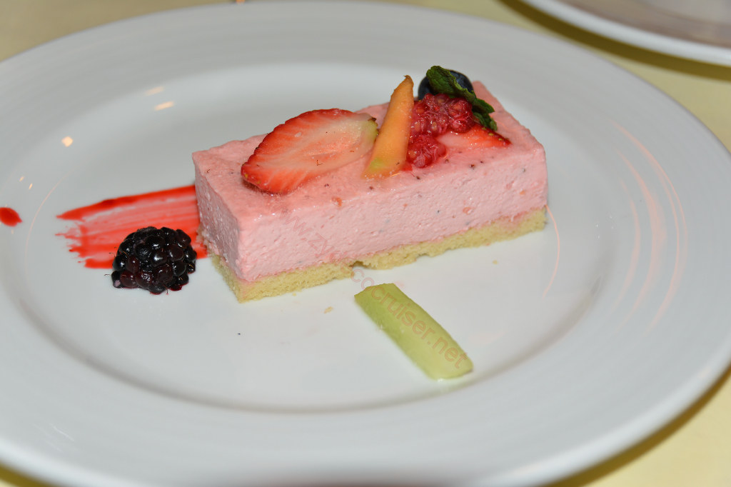 Carnival Inspiration, MDR American Table Dinner, Chilled Strawberry Parfait 