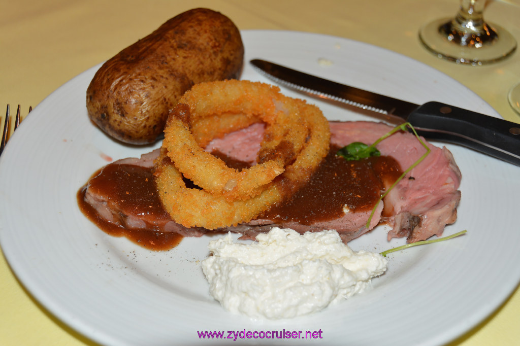 Carnival Inspiration, MDR American Table Dinner, Slow Cooked Prime Rib