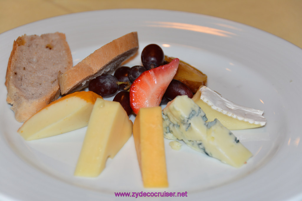 Carnival Inspiration, MDR American Table Dinner, Cheese Plate, 