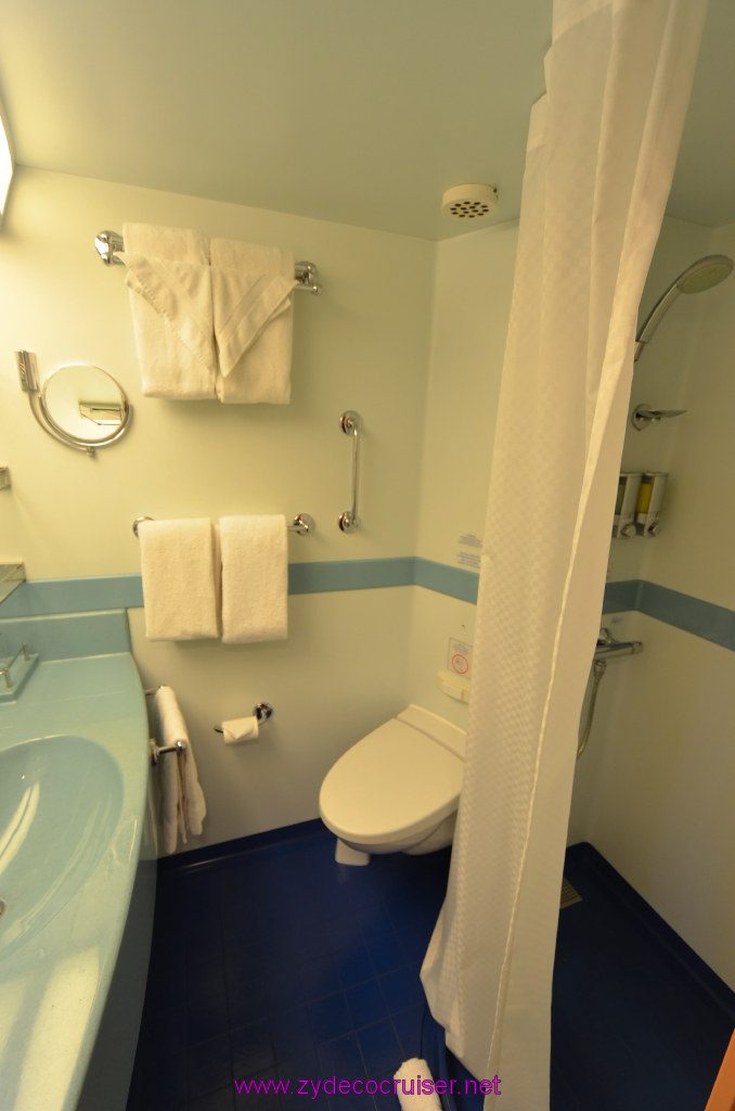 011: Carnival Legend British Isles Cruise, Dover, Embarkation, Stateroom Bathroom, 