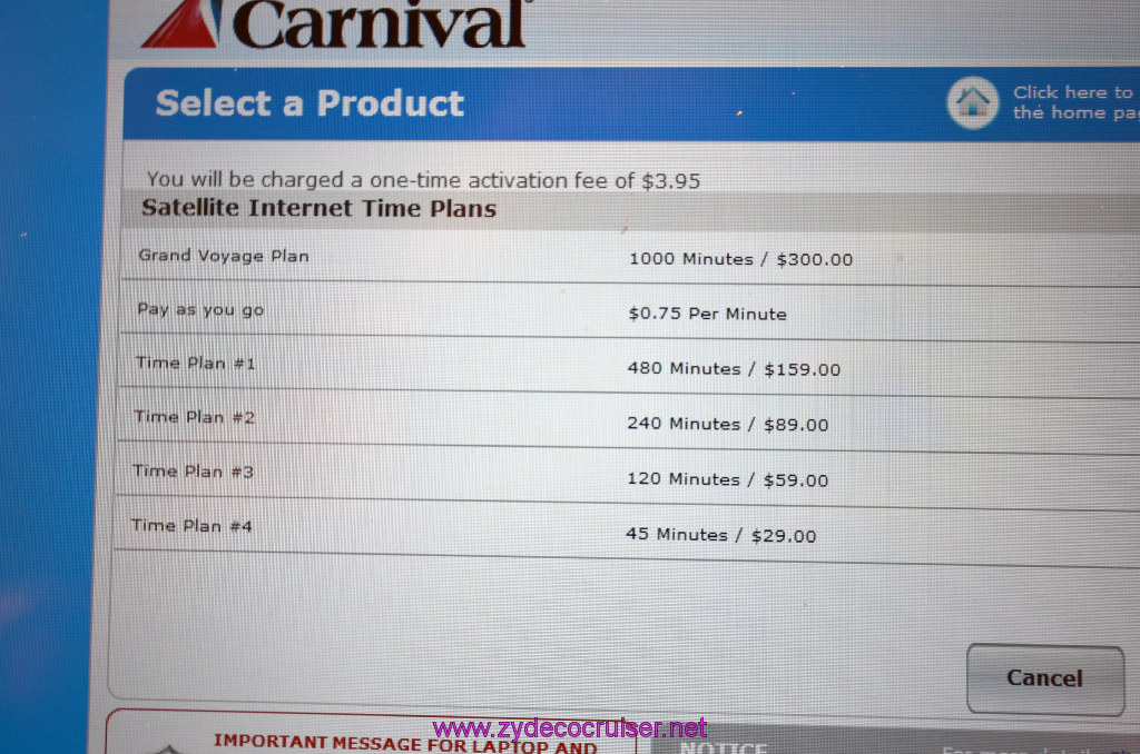 031: Carnival Legend British Isles Cruise, Dover, Embarkation, Internet Plans, 