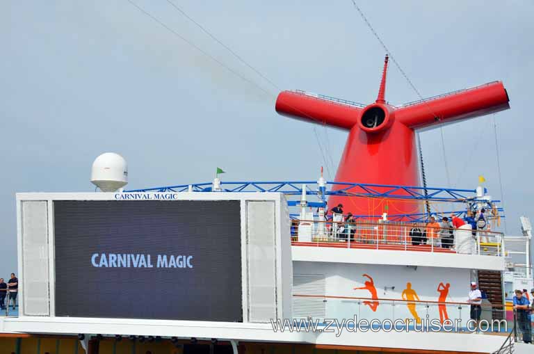 136: Carnival Magic Inaugural Cruise, Sea Day 1, Seaside Theatre, Funnel, SkyCourse (Ropes course)